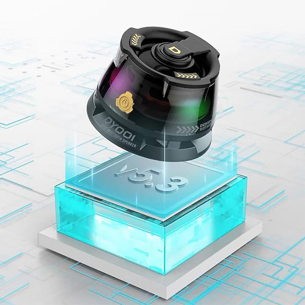 Haut-parleur Bluetooth DY100 – Design Mecha, caisson de basses magnétique