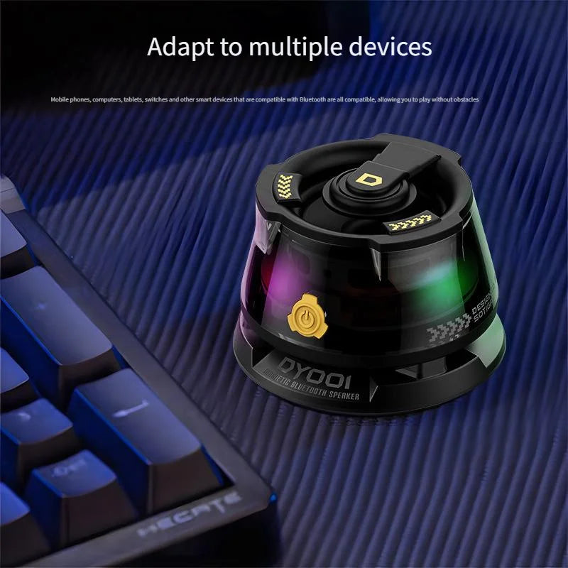 Haut-parleur Bluetooth DY100 – Design Mecha, caisson de basses magnétique