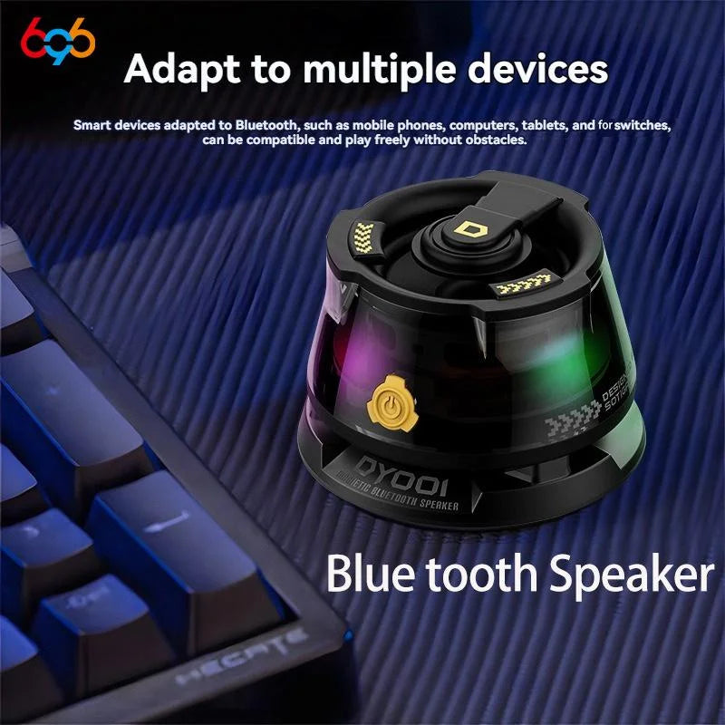Haut-parleur Bluetooth DY100 – Design Mecha, caisson de basses magnétique