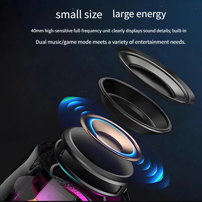 Haut-parleur Bluetooth DY100 – Design Mecha, caisson de basses magnétique