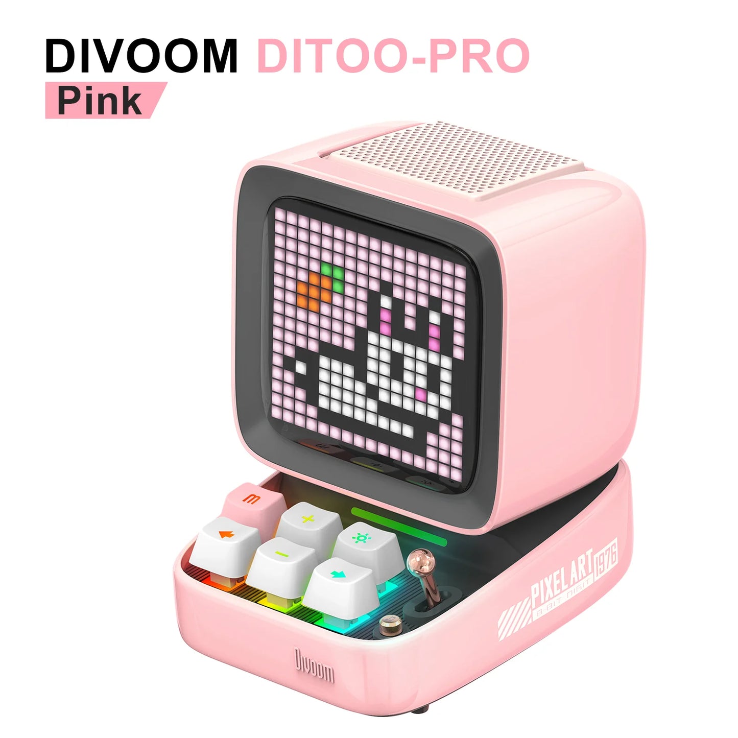 Divoom Ditoo-Pro – Enceinte Bluetooth rétro Pixel Art avec réveil et affichage LED