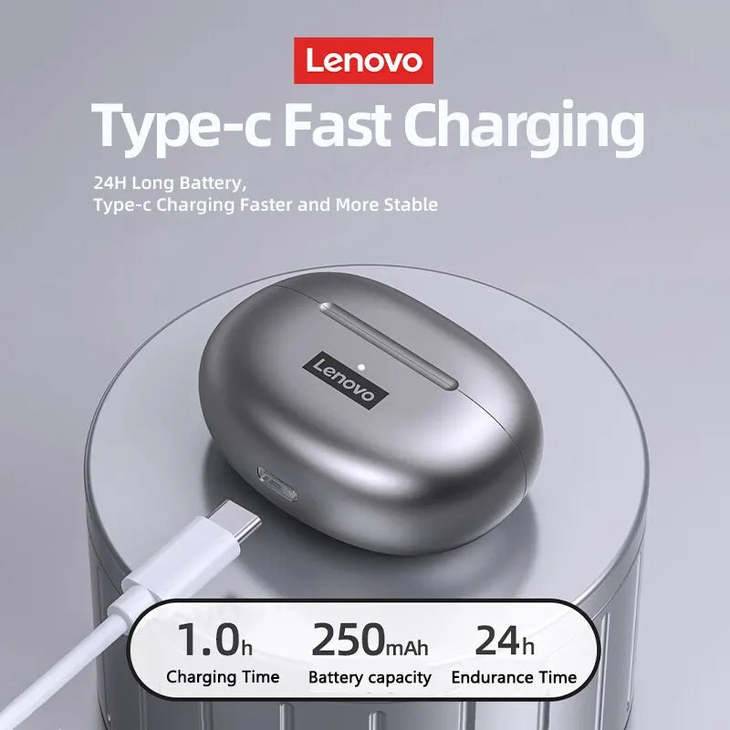 Lenovo LP5– Écouteurs Bluetooth Stéréo HIFI Étanches