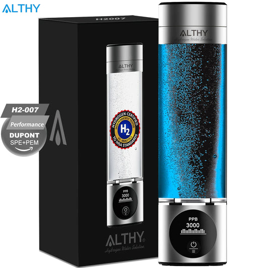 ALTHY H2-007 – Bouteille Génératrice d’Eau d’Hydrogène avec Ioniseur PEM DuPont