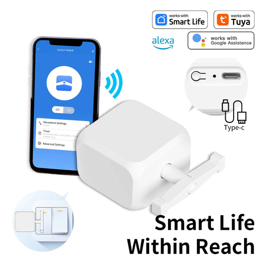 Tuya BLE Fingerbot – Robot Interrupteur Intelligent Compatible Alexa et Google Home