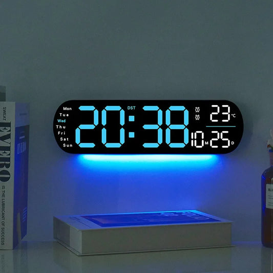 Horloge Murale Numérique LED Grand Écran